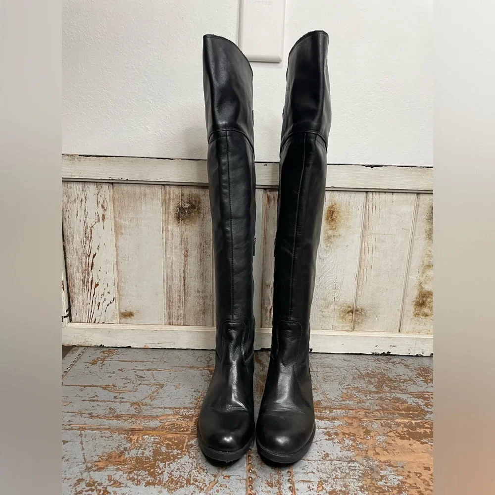 Rose Noire Italia Over The Knee Leather Boots